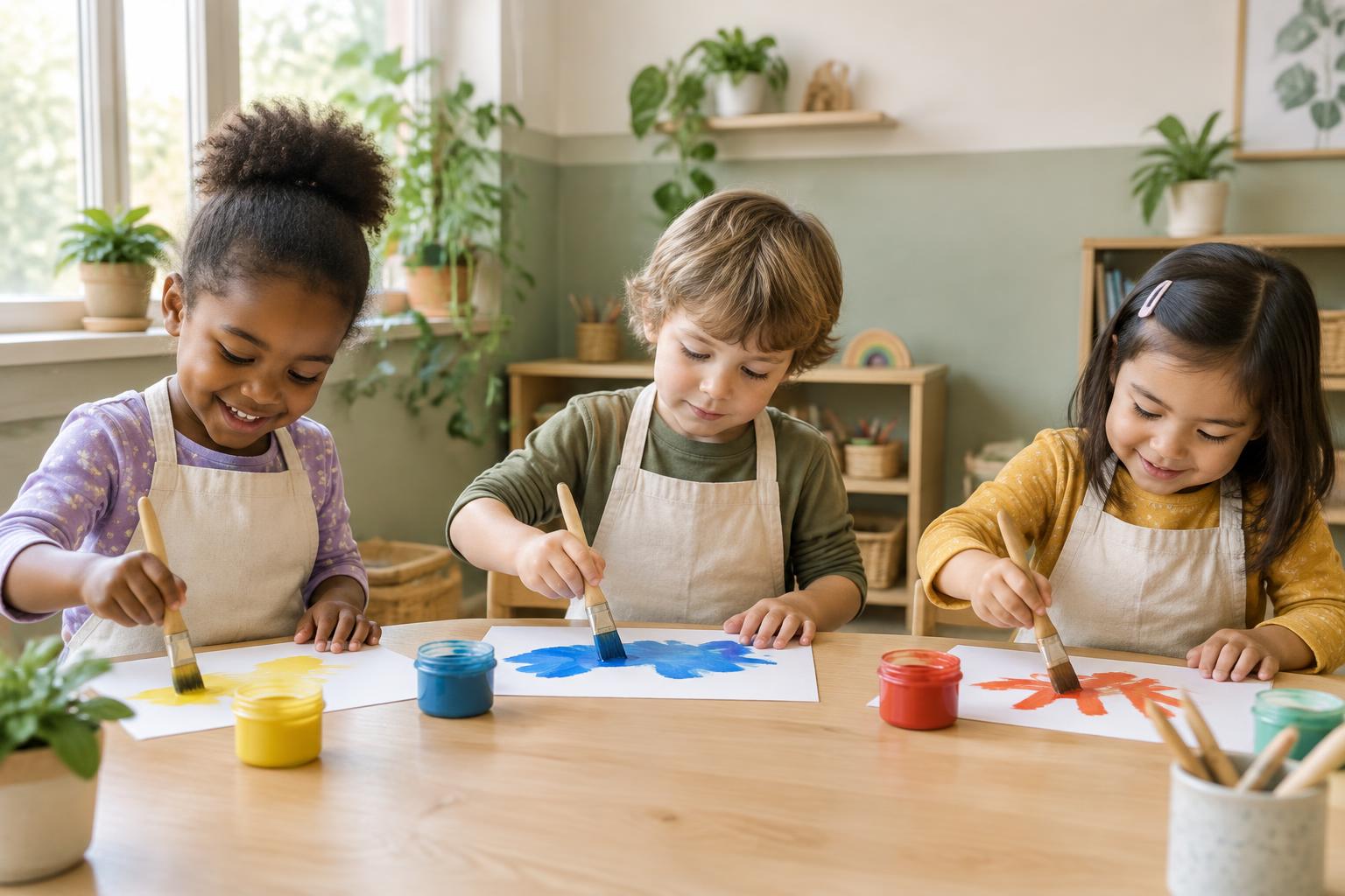 Children in the Preschool room at Little Explorers Learning Academy
